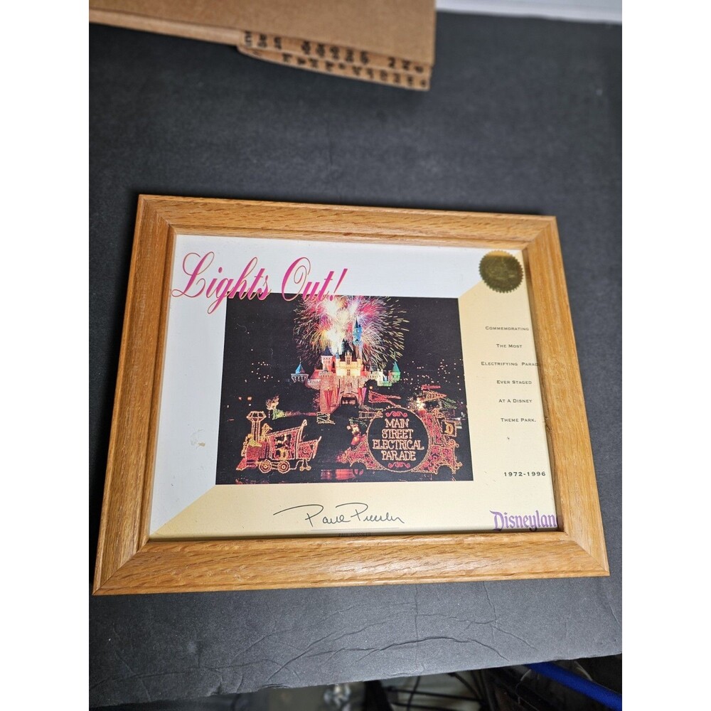 Framed 1996 DISNEYLAND MAIN STREET ELECTRICAL PARADE FAREWELL COMEMORATIVE PRINT